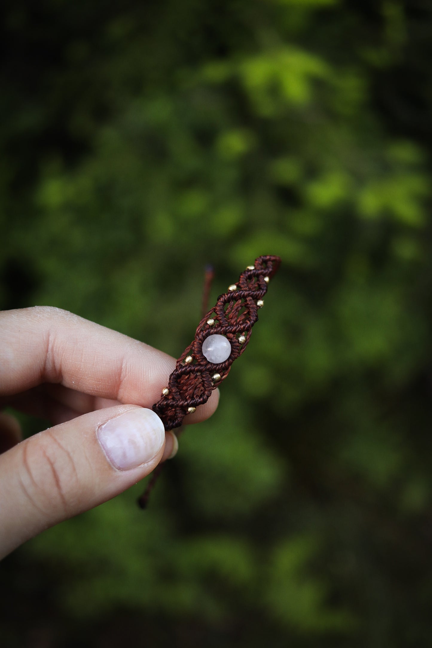 zartes Rosenquarz Boho Armband