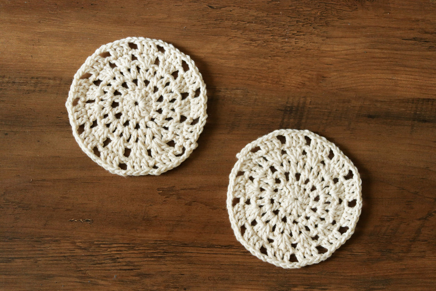 Crochet cup coasters