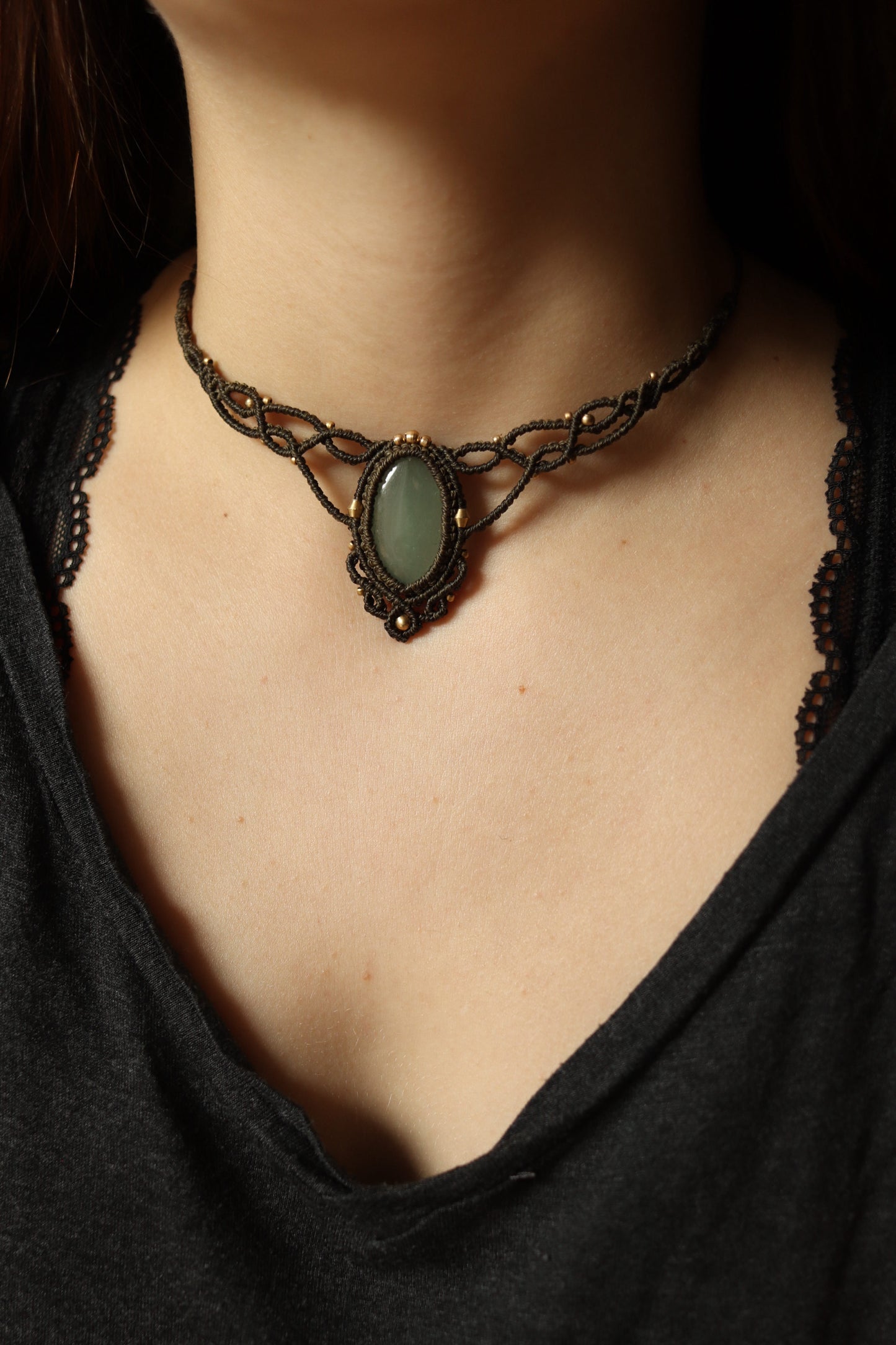 Aventurin Choker Halskette