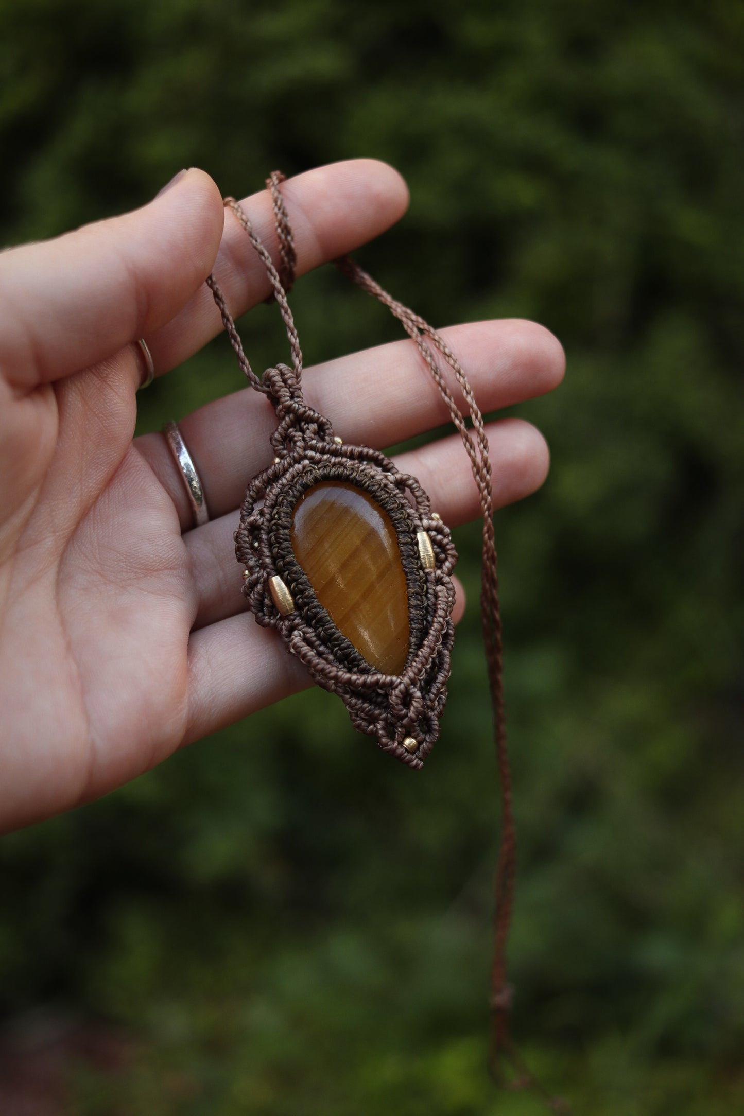 Orangencalcit Halskette