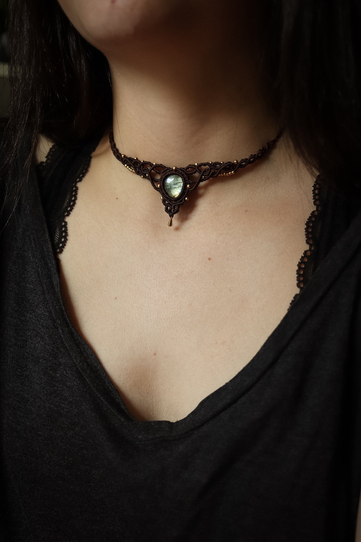 Labradorit Choker Halskette