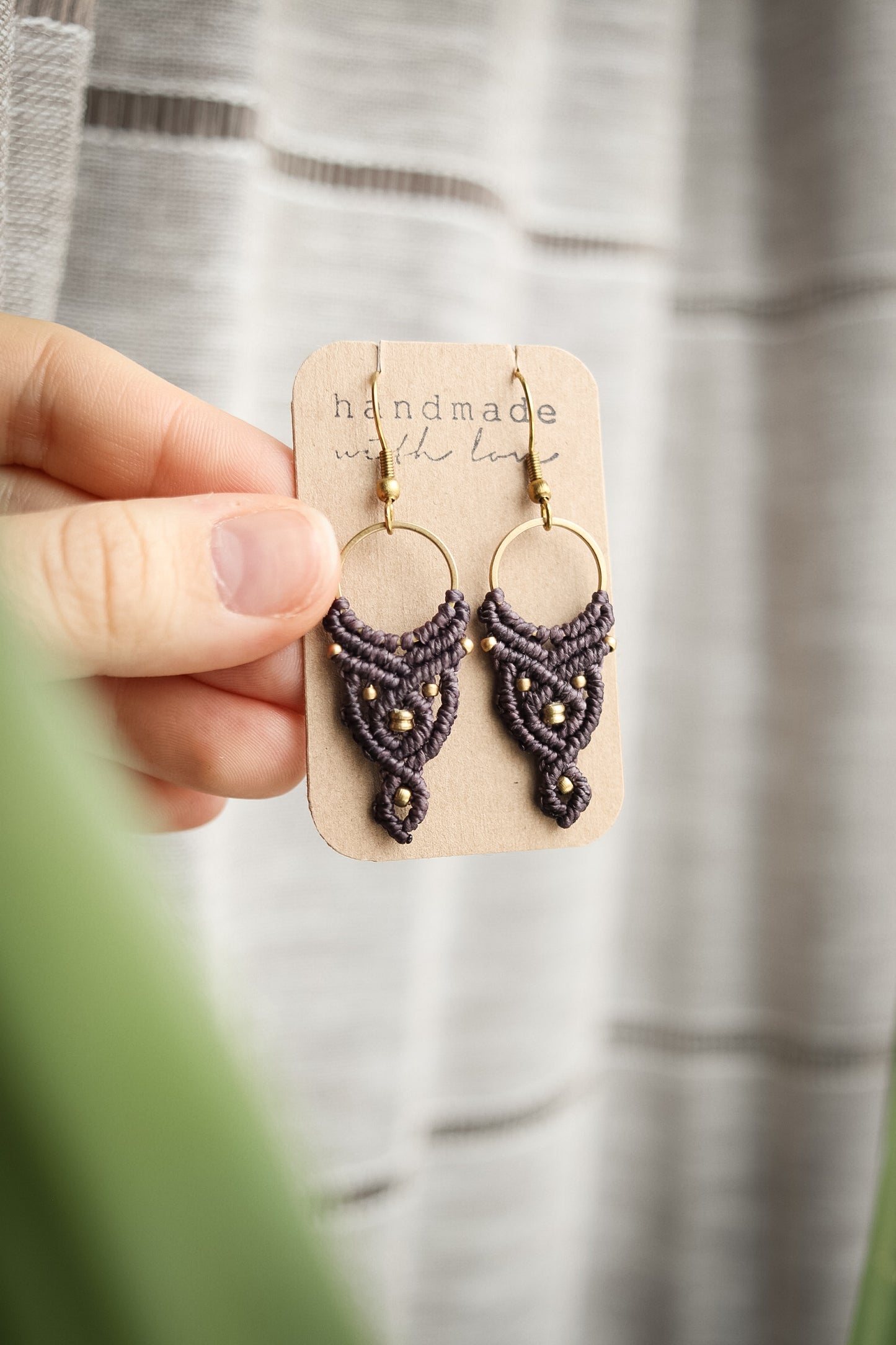 Lila Boho Ohrringe