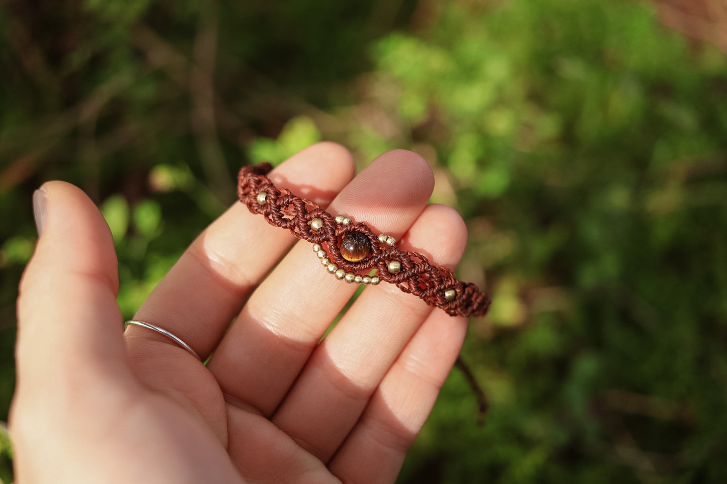 Tigerauge Perlen Armband