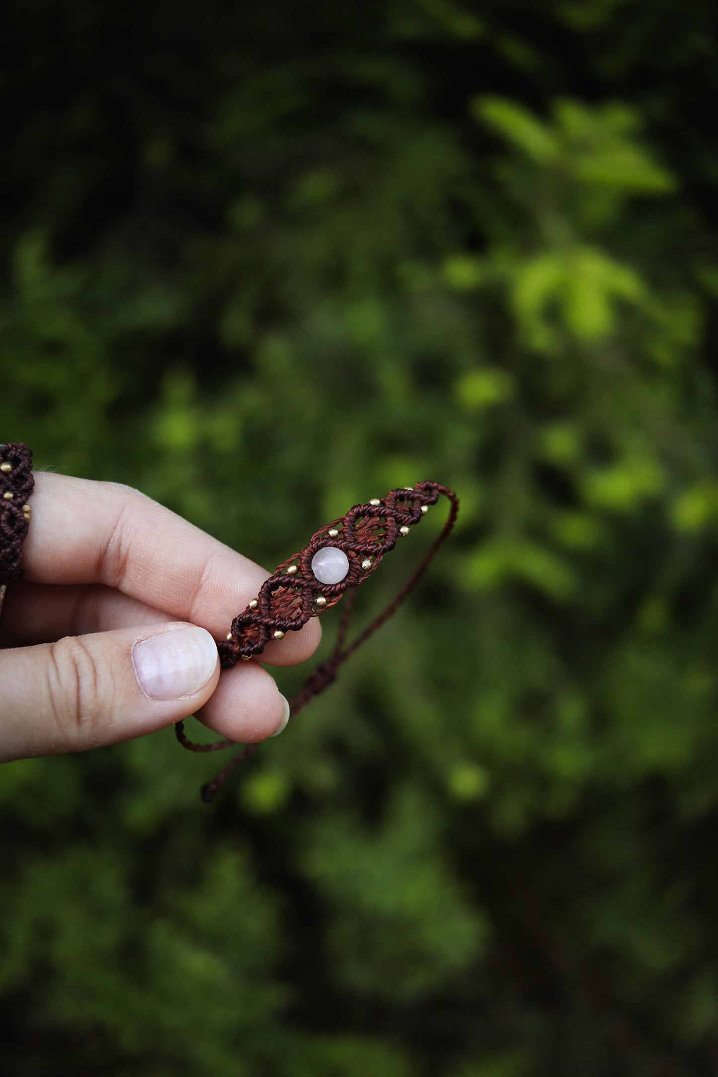 zartes Rosenquarz Boho Armband