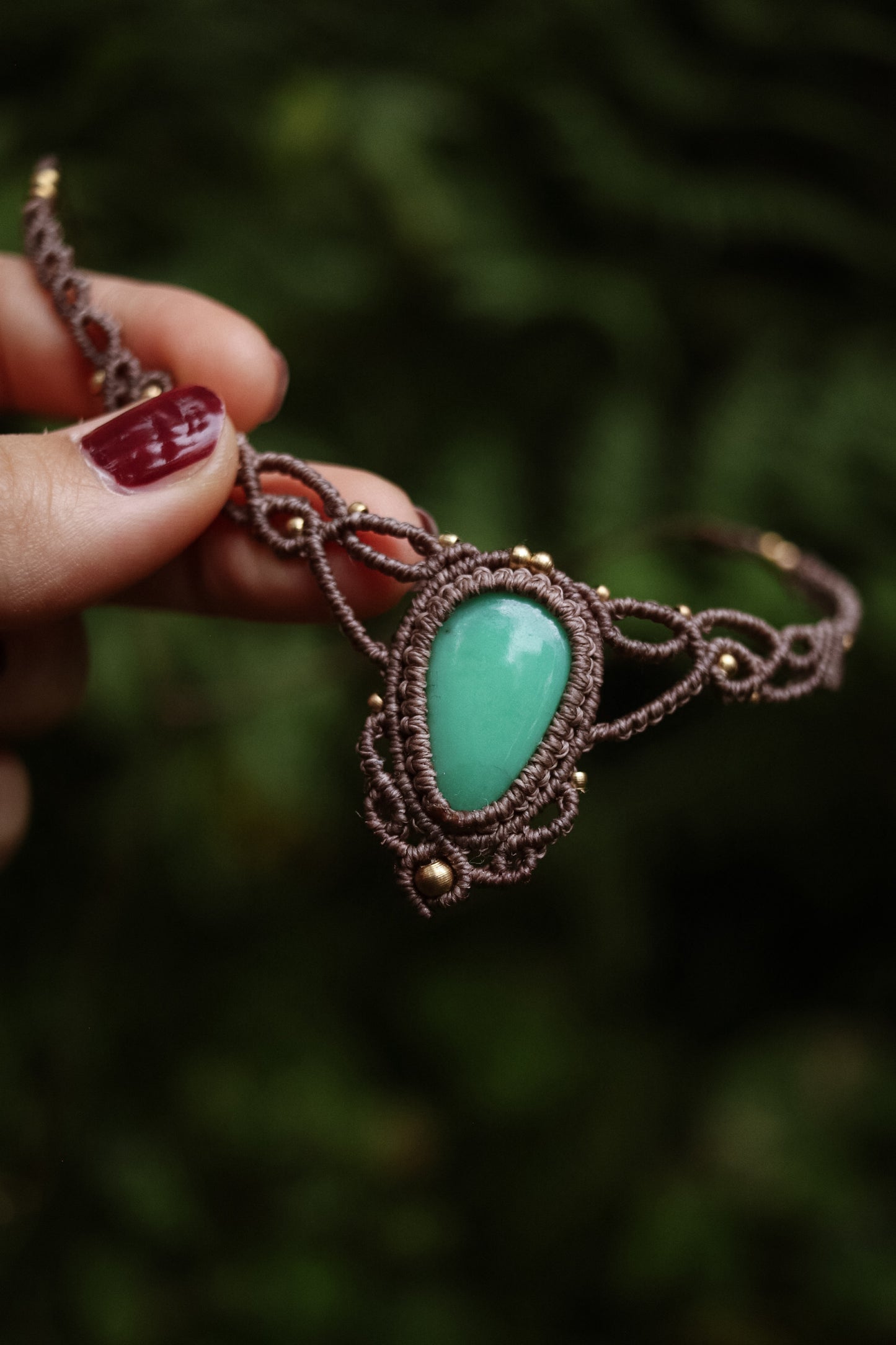 Chrysopras Choker Halskette