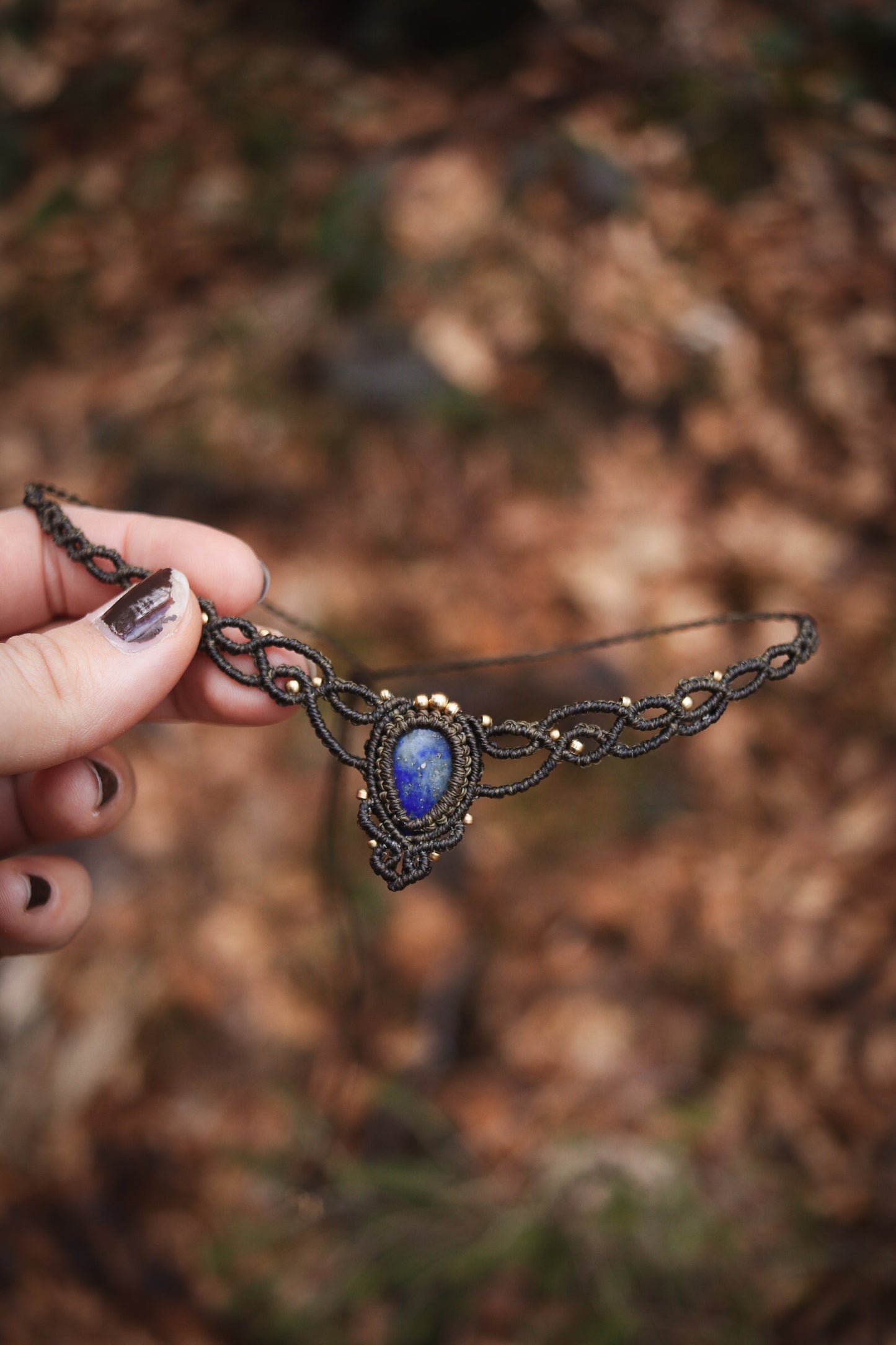 Lapislazuli Choker Halskette