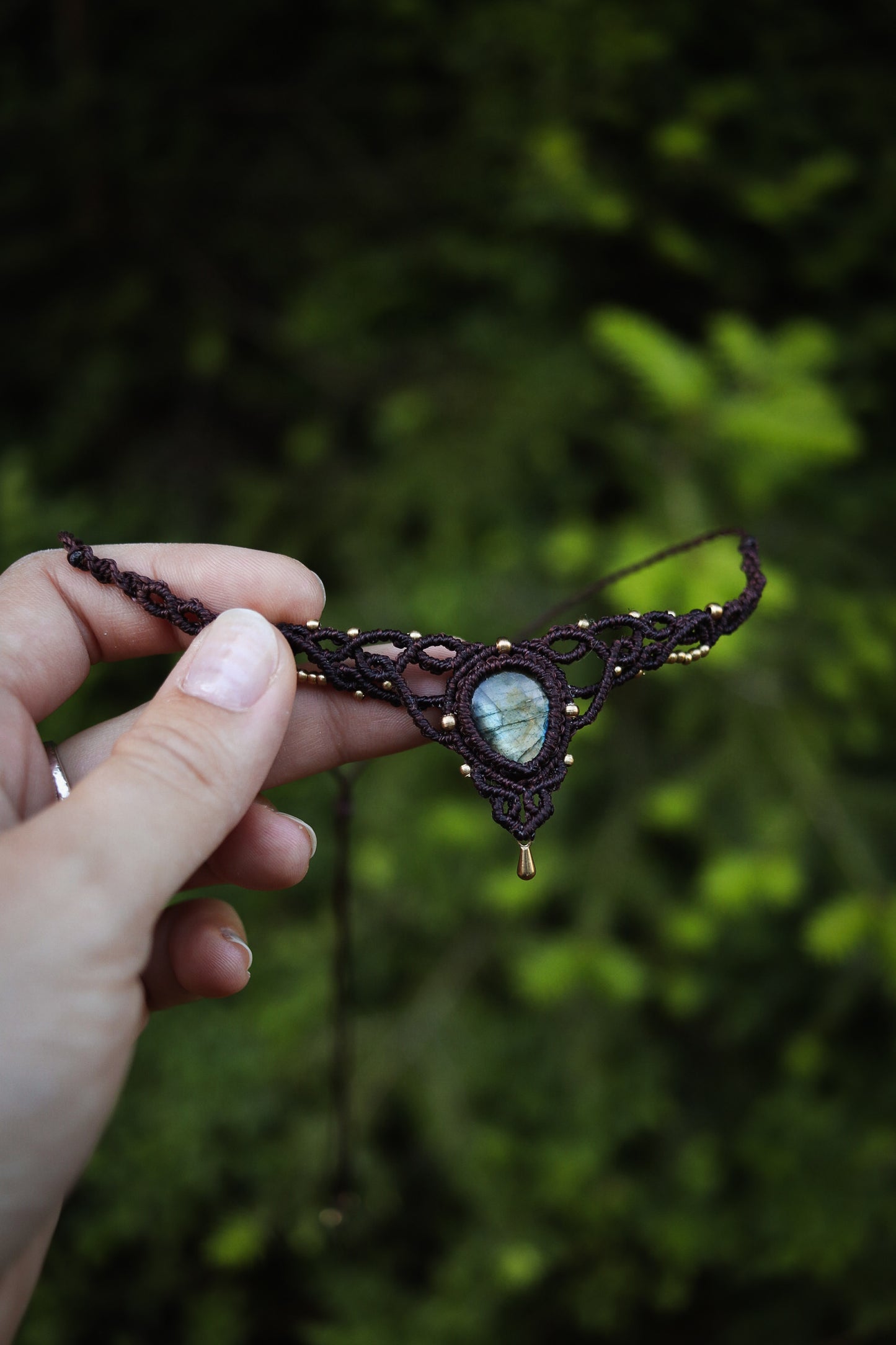 Labradorit Choker Halskette