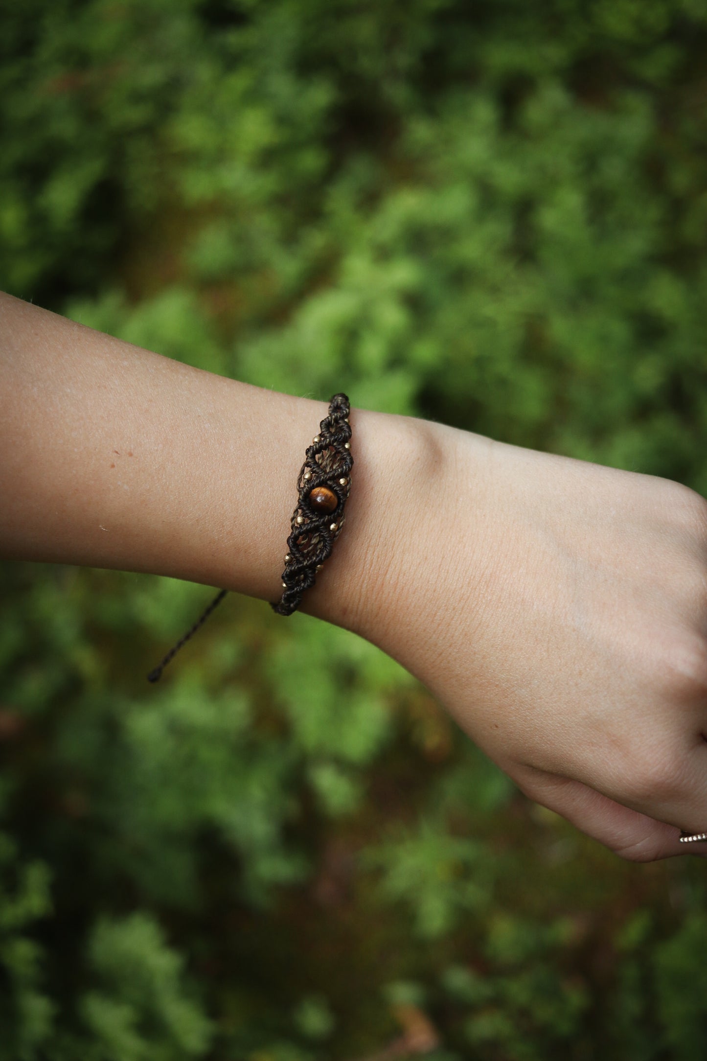 Delicate Gemstone Brass Bracelets