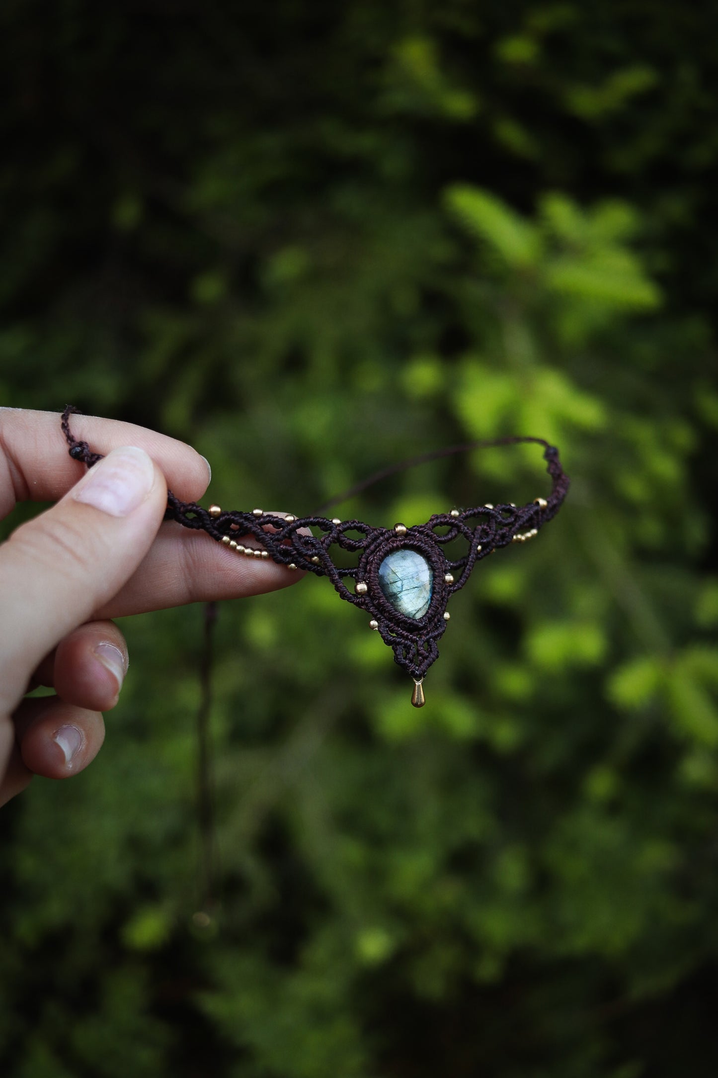 Labradorit Choker Halskette