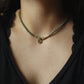 grüner Jade & Messing Choker