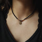 einfache Rhodonit Choker Halskette