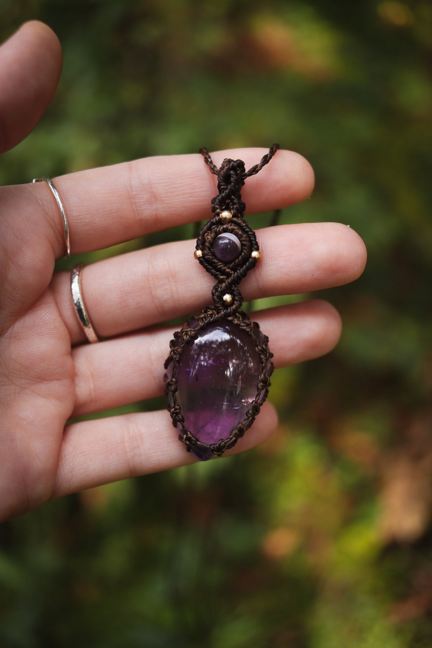 schlichte Ametrin & Amethyst • Halskette