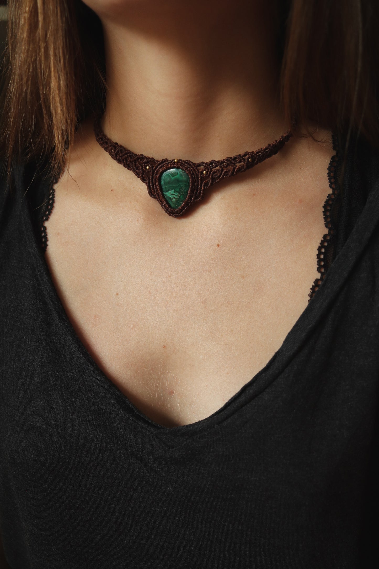 Malachit Choker Halskette