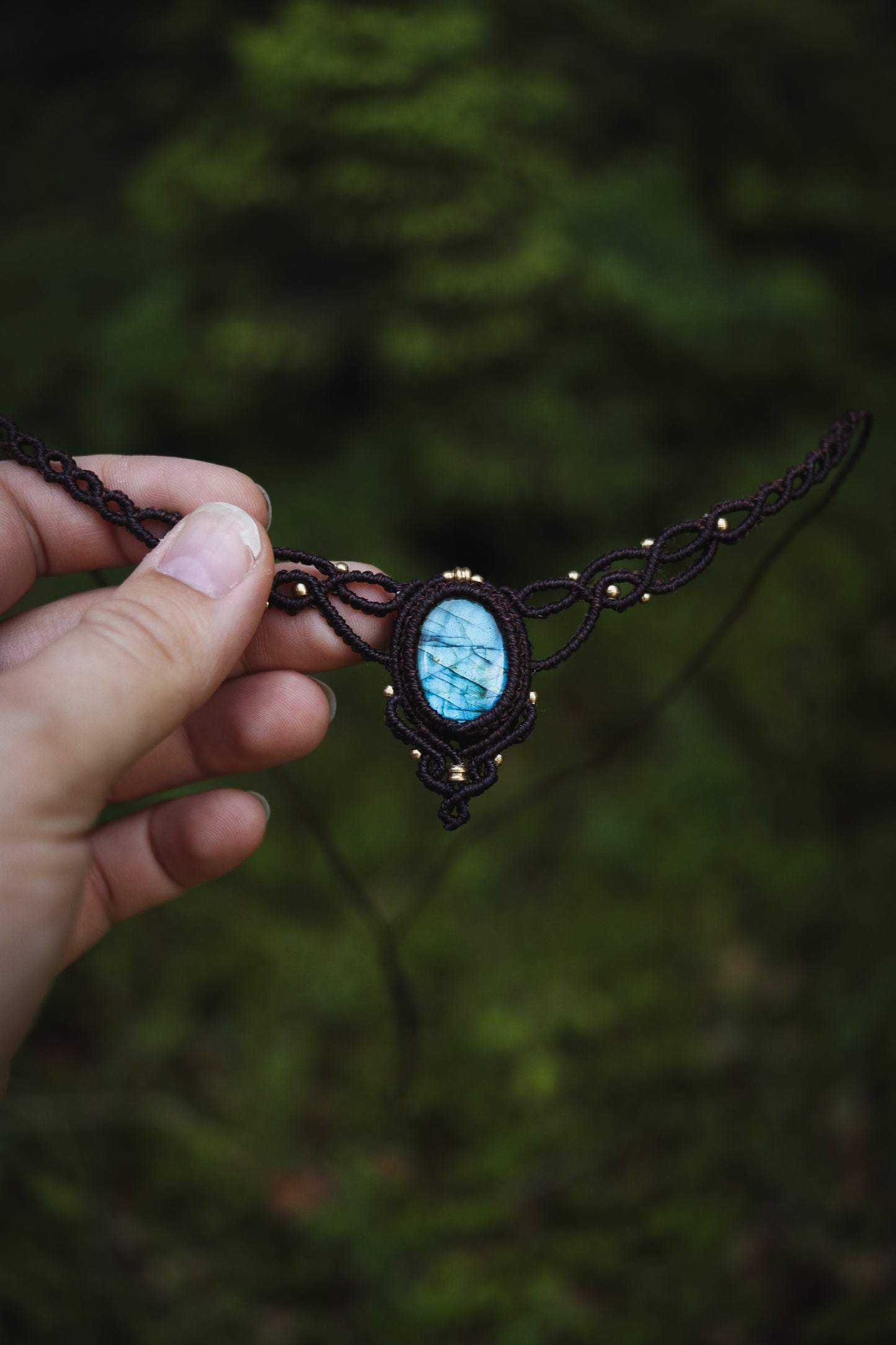 Labradorit Choker Halskette