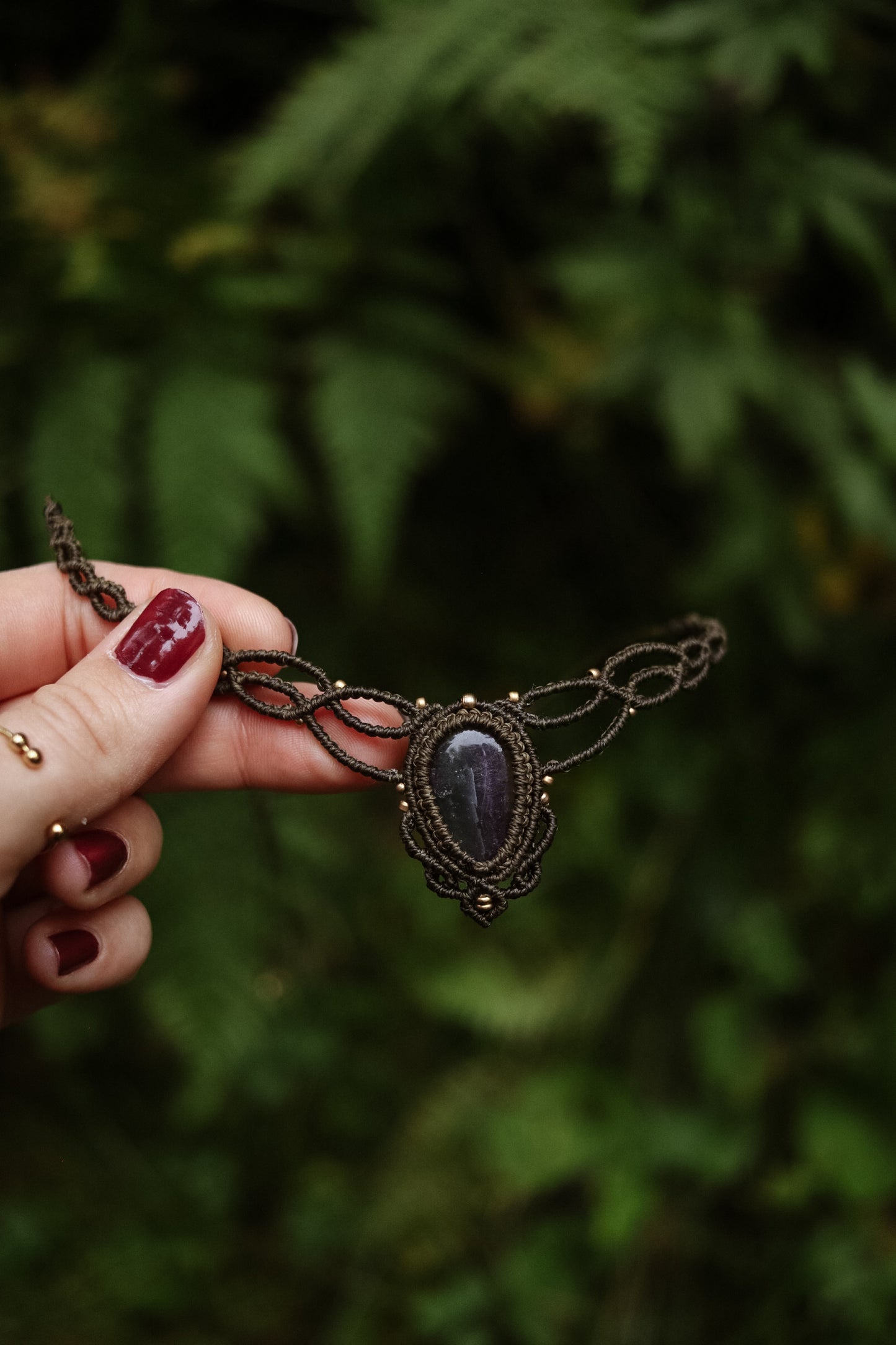 Fluorit Choker Halskette