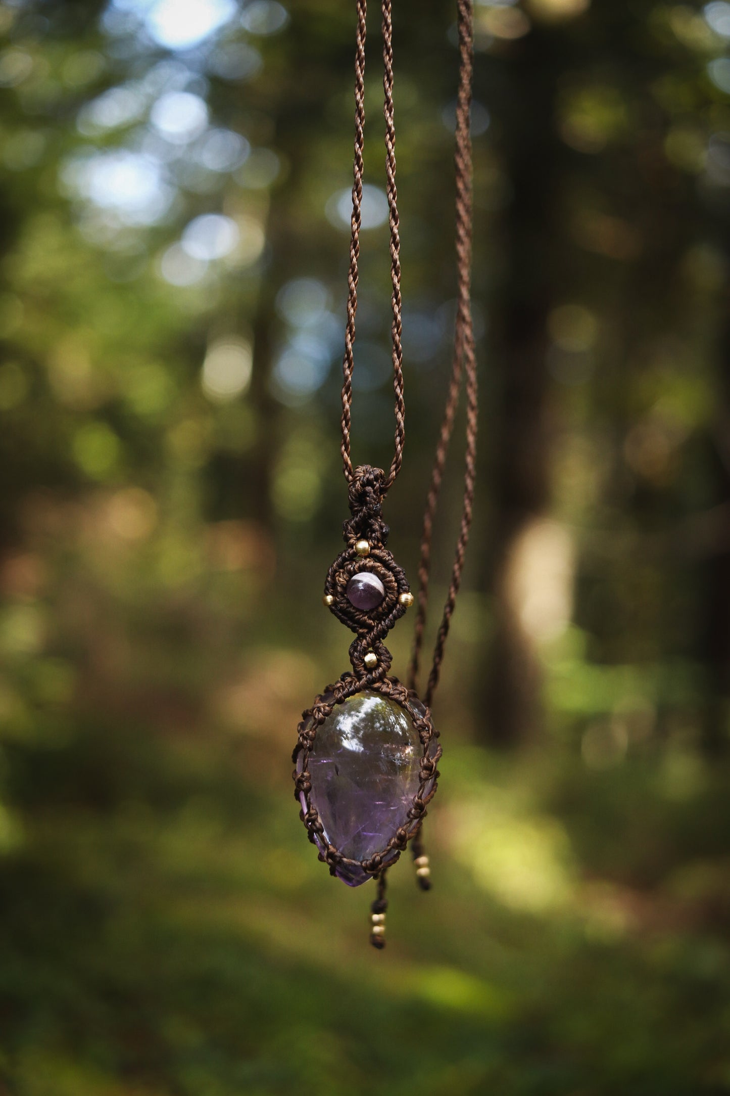 schlichte Ametrin & Amethyst • Halskette