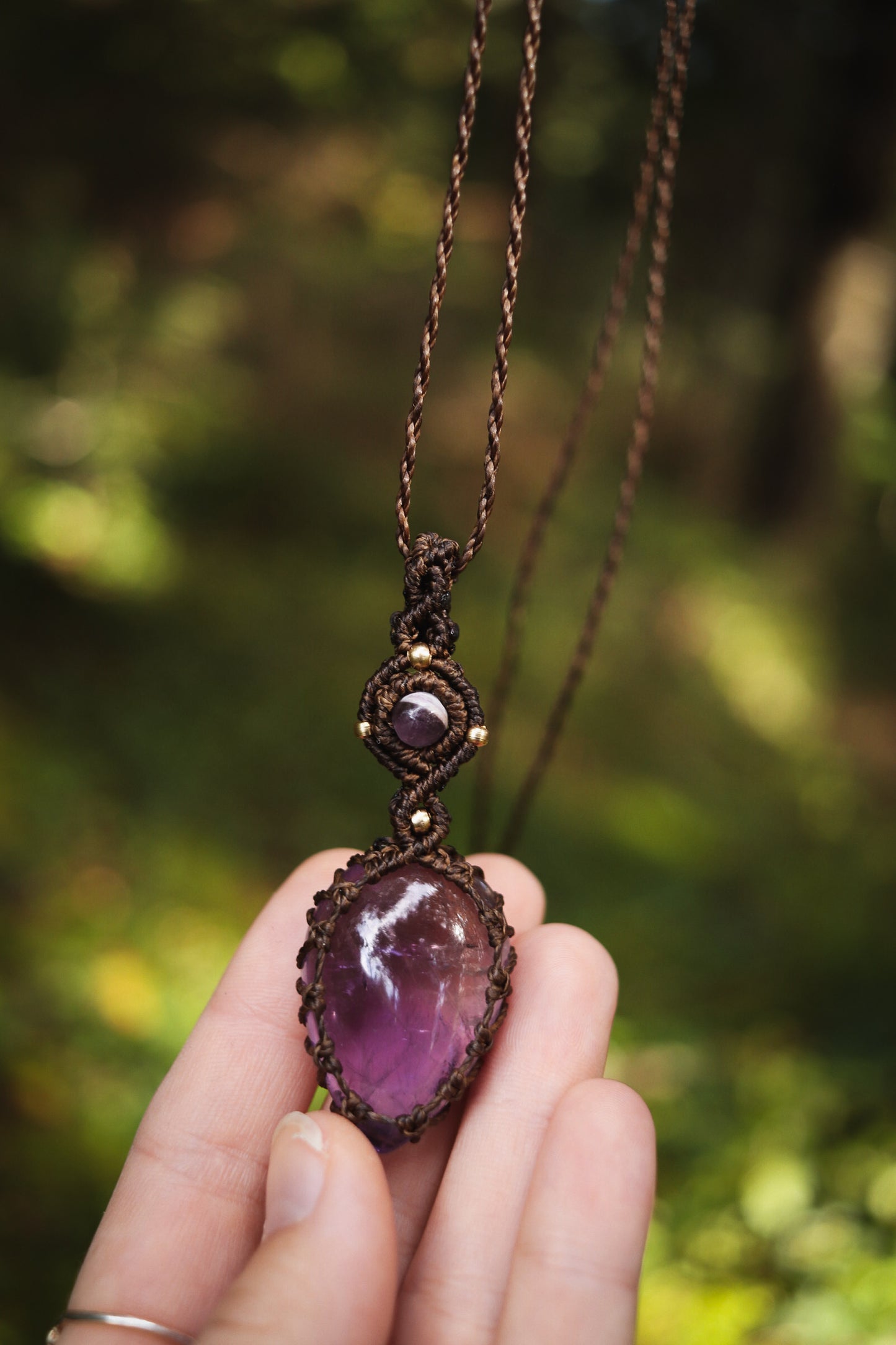 schlichte Ametrin & Amethyst • Halskette