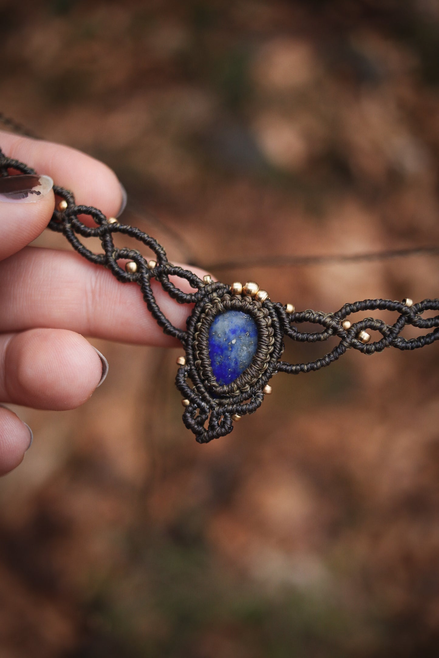 Lapislazuli Choker Halskette