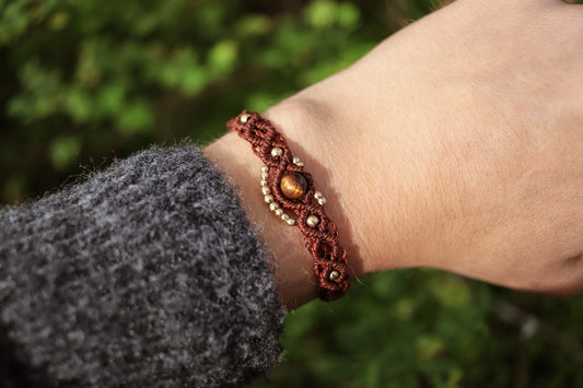 Tigerauge Perlen Armband