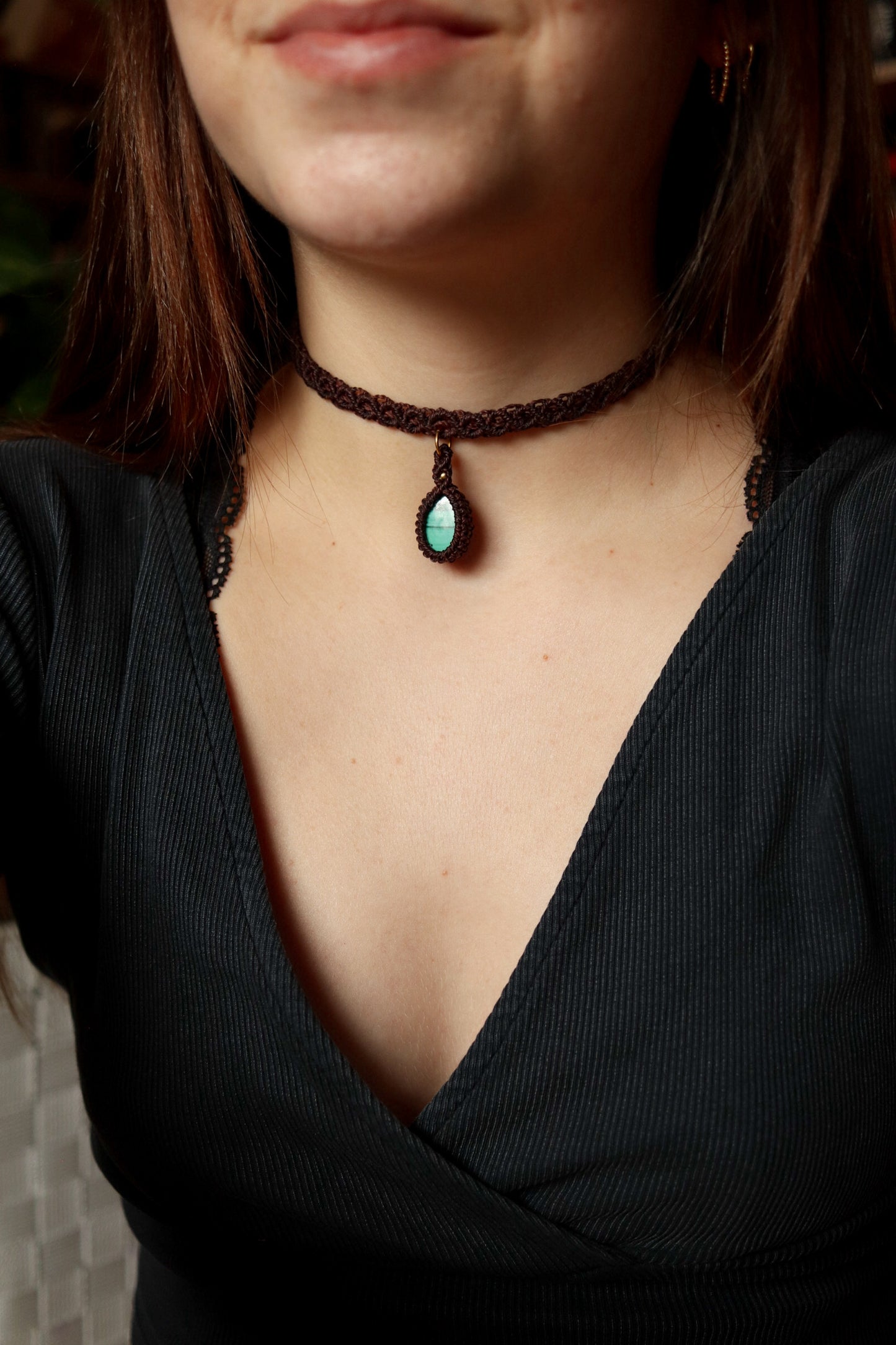 Malachit Choker Halskette