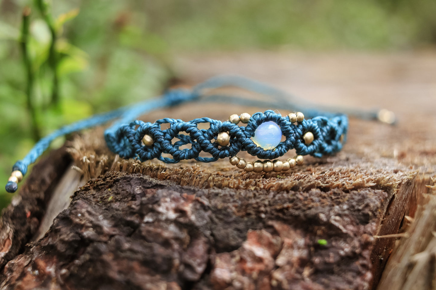 Opalith Messing Armband
