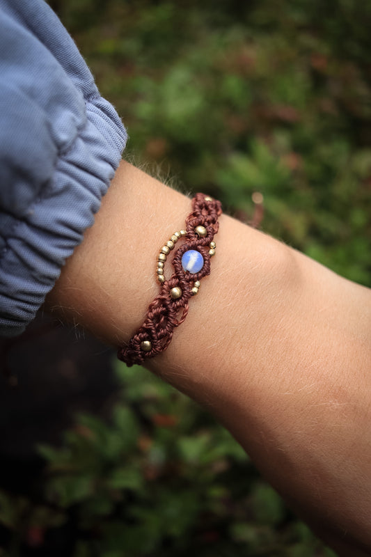 Opalith Messing Armband