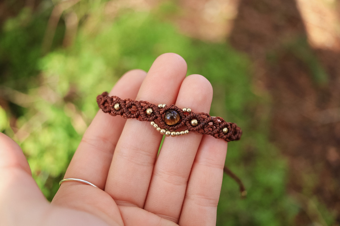 Tigerauge Perlen Armband