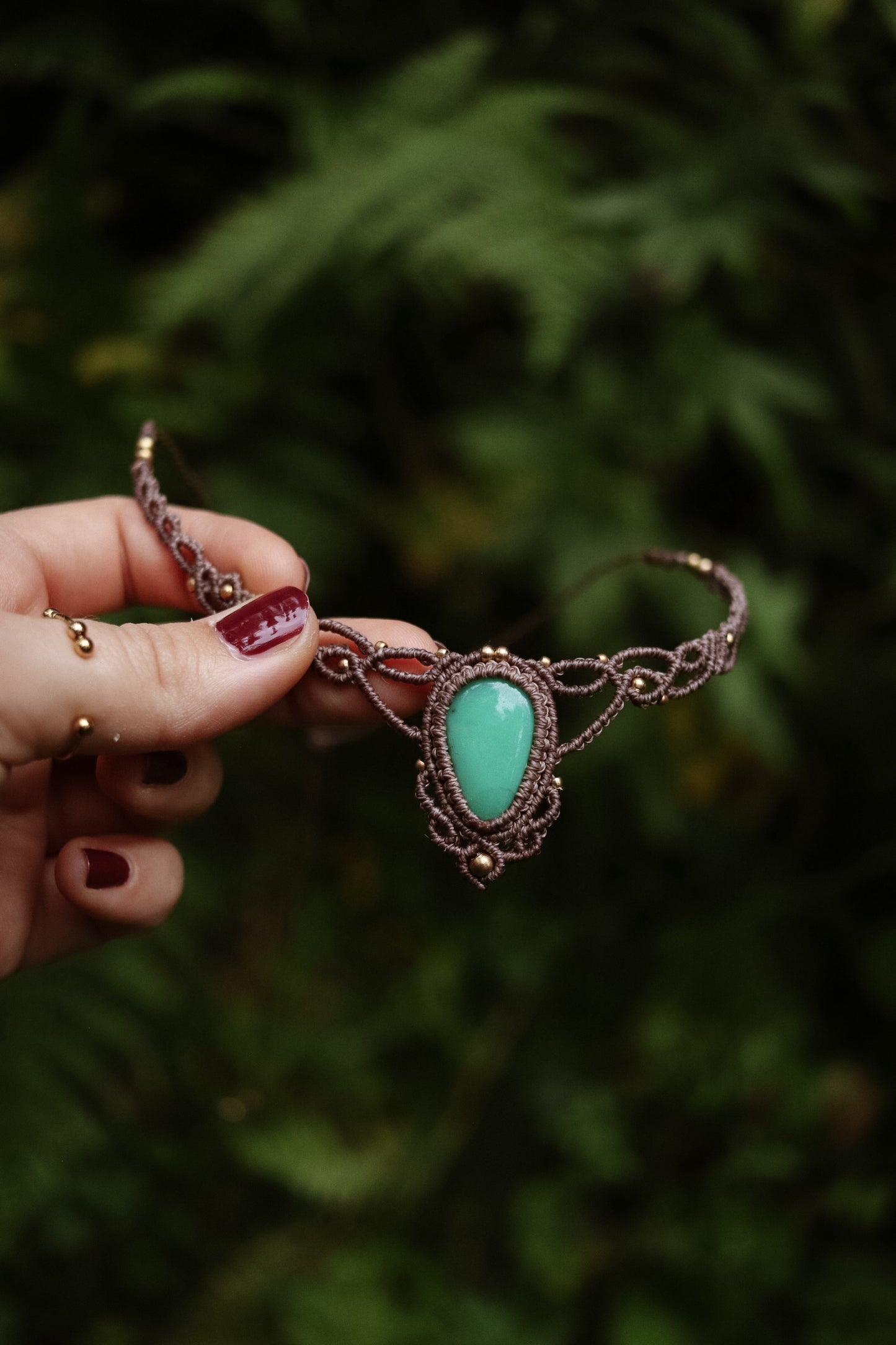 Chrysopras Choker Halskette