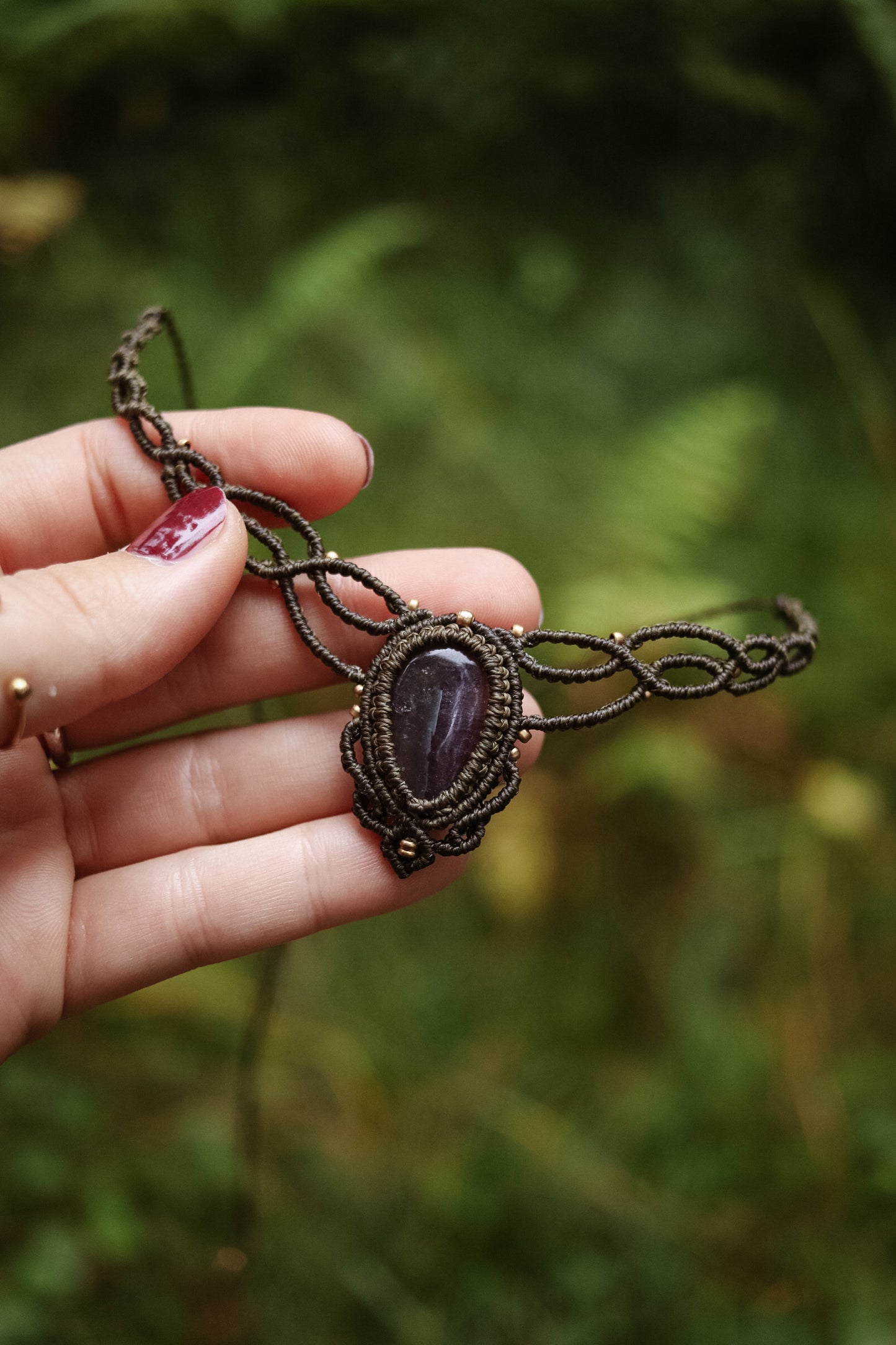 Fluorit Choker Halskette