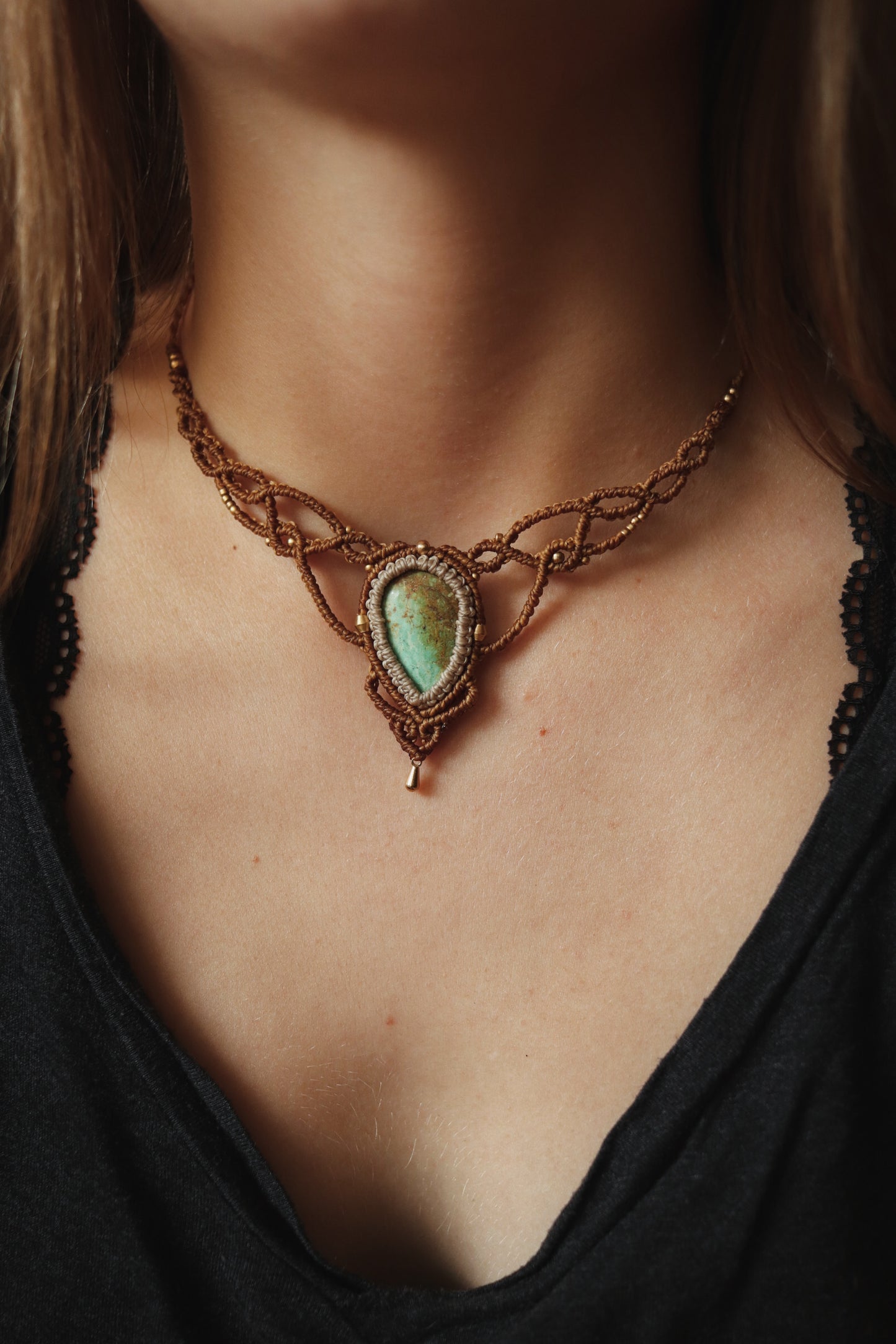 Chrysopras • Choker Halskette