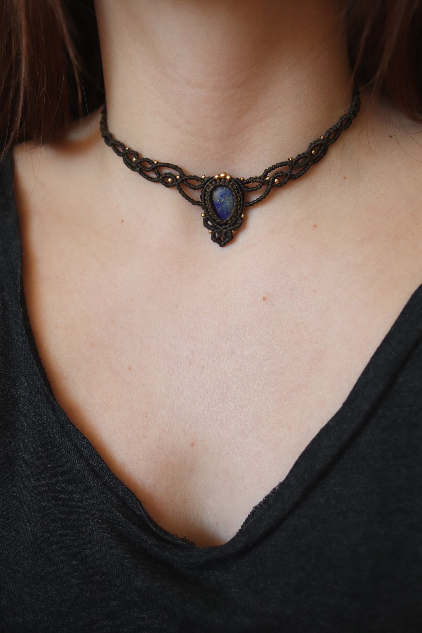 Lapislazuli Choker Halskette