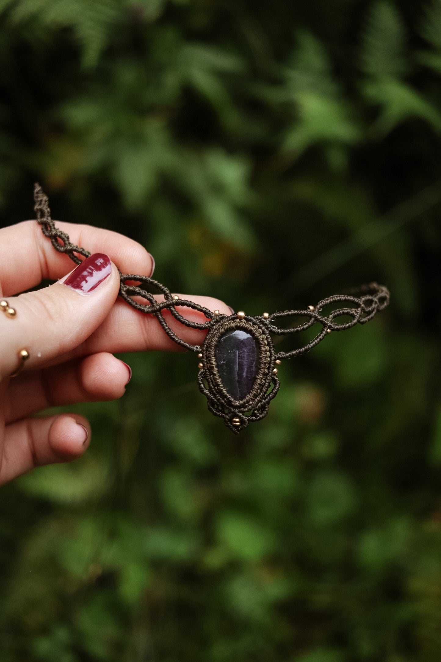 Fluorit Choker Halskette