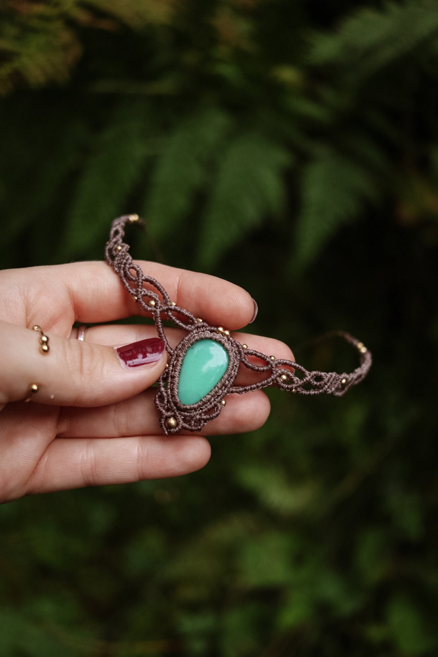 Chrysopras Choker Halskette