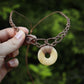 Orangencalcit Donut Choker Halskette