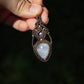 Amethyst & Regenbogen Mondstein Halskette