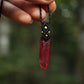 Roter Aura Quartz Halskette