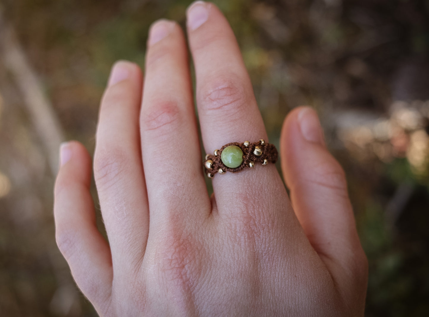 grüne Jade Ring