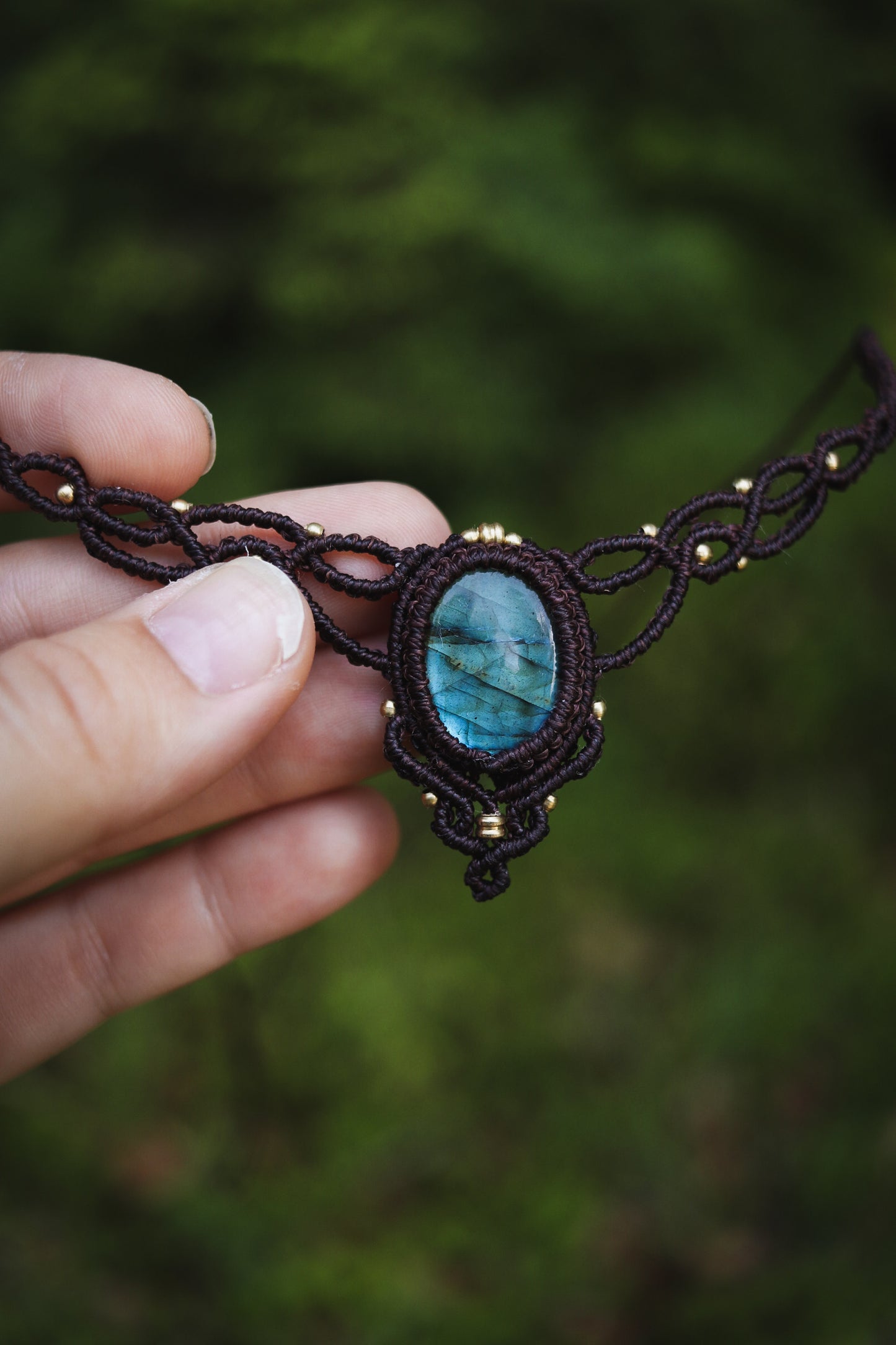 Labradorit Choker Halskette