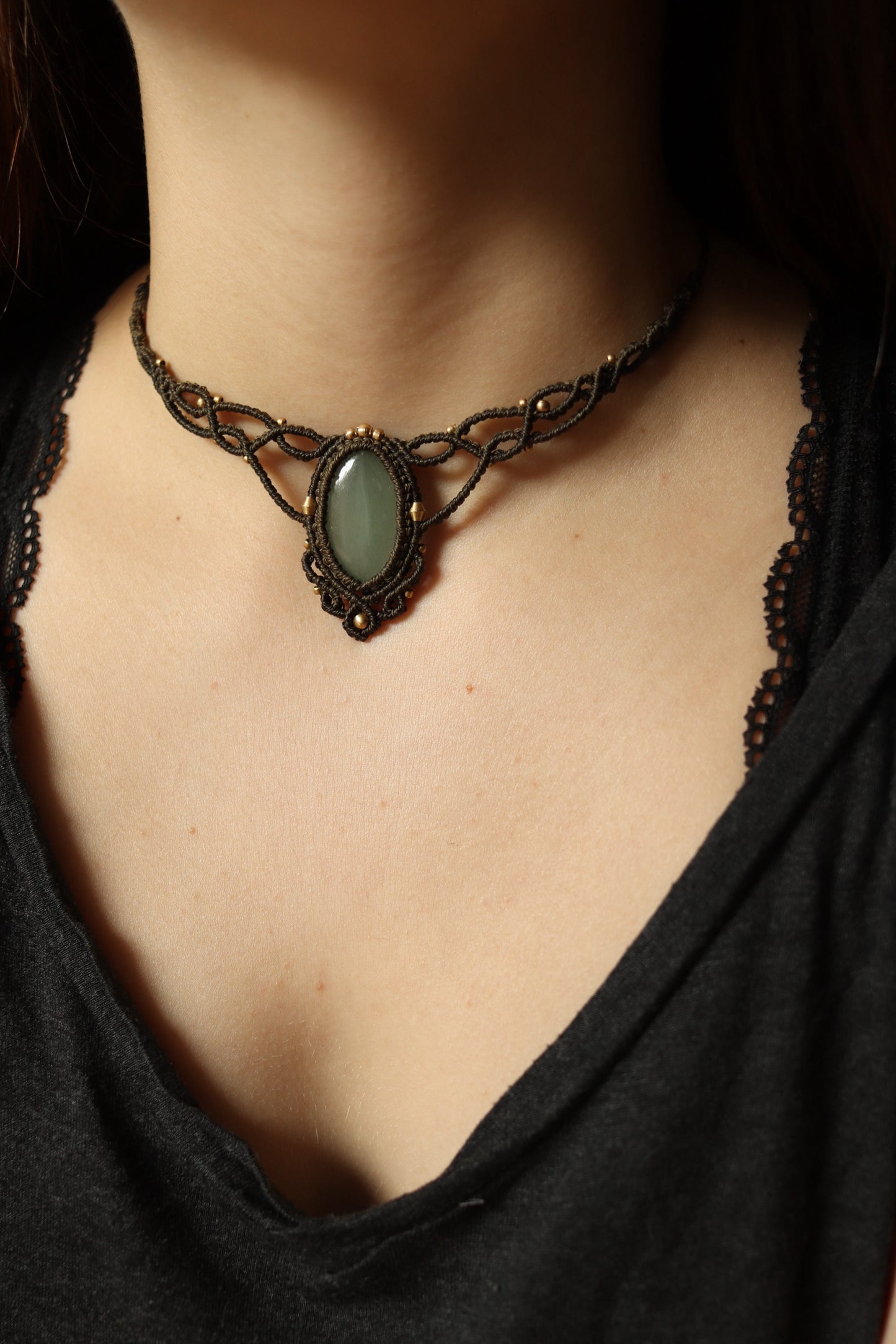 Aventurin Choker Halskette