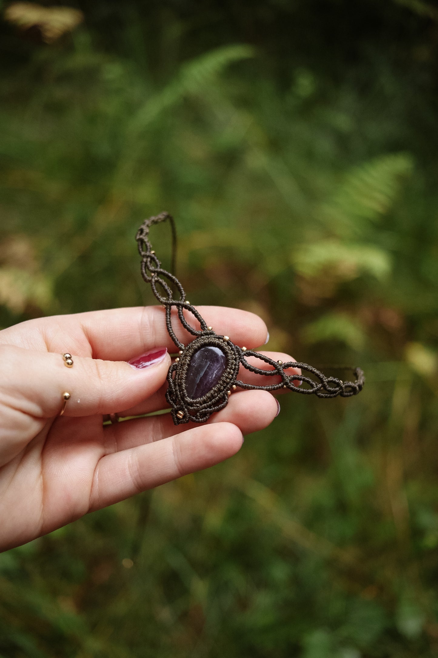 Fluorit Choker Halskette