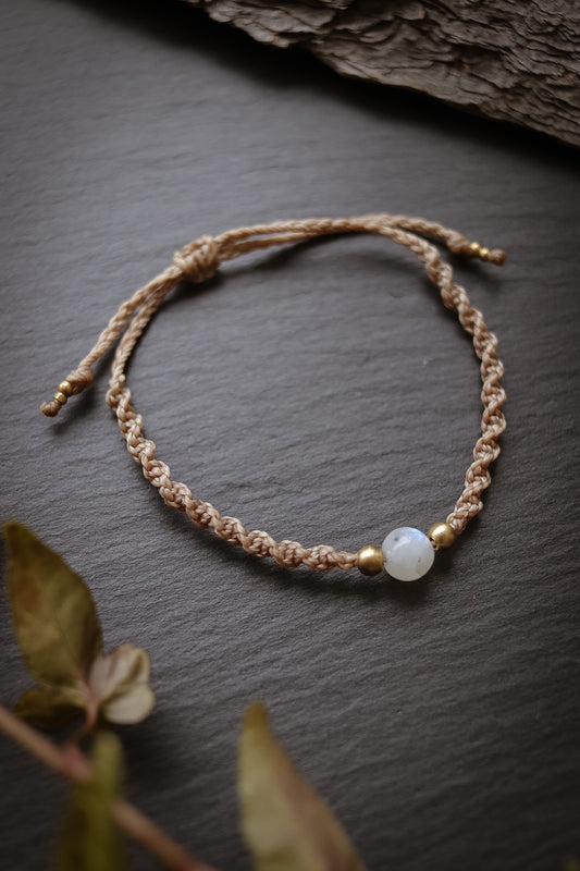 Regenbogen Mondstein Armband