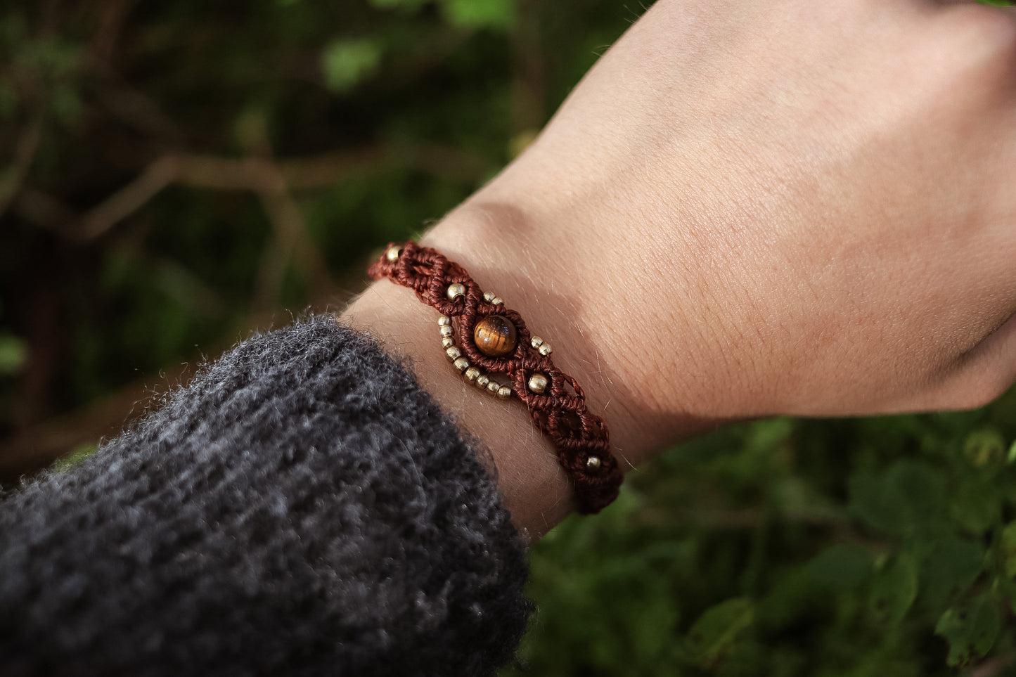 Tigerauge Perlen Armband