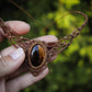 elegante Tigerauge Choker Halskette