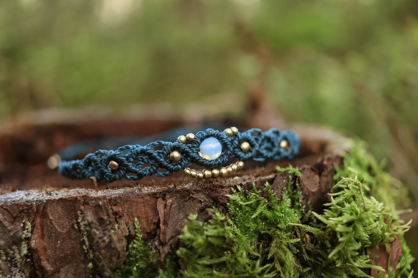 Opalith Messing Armband