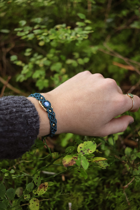 Opalith Messing Armband