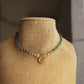 grüner Jade & Messing Choker