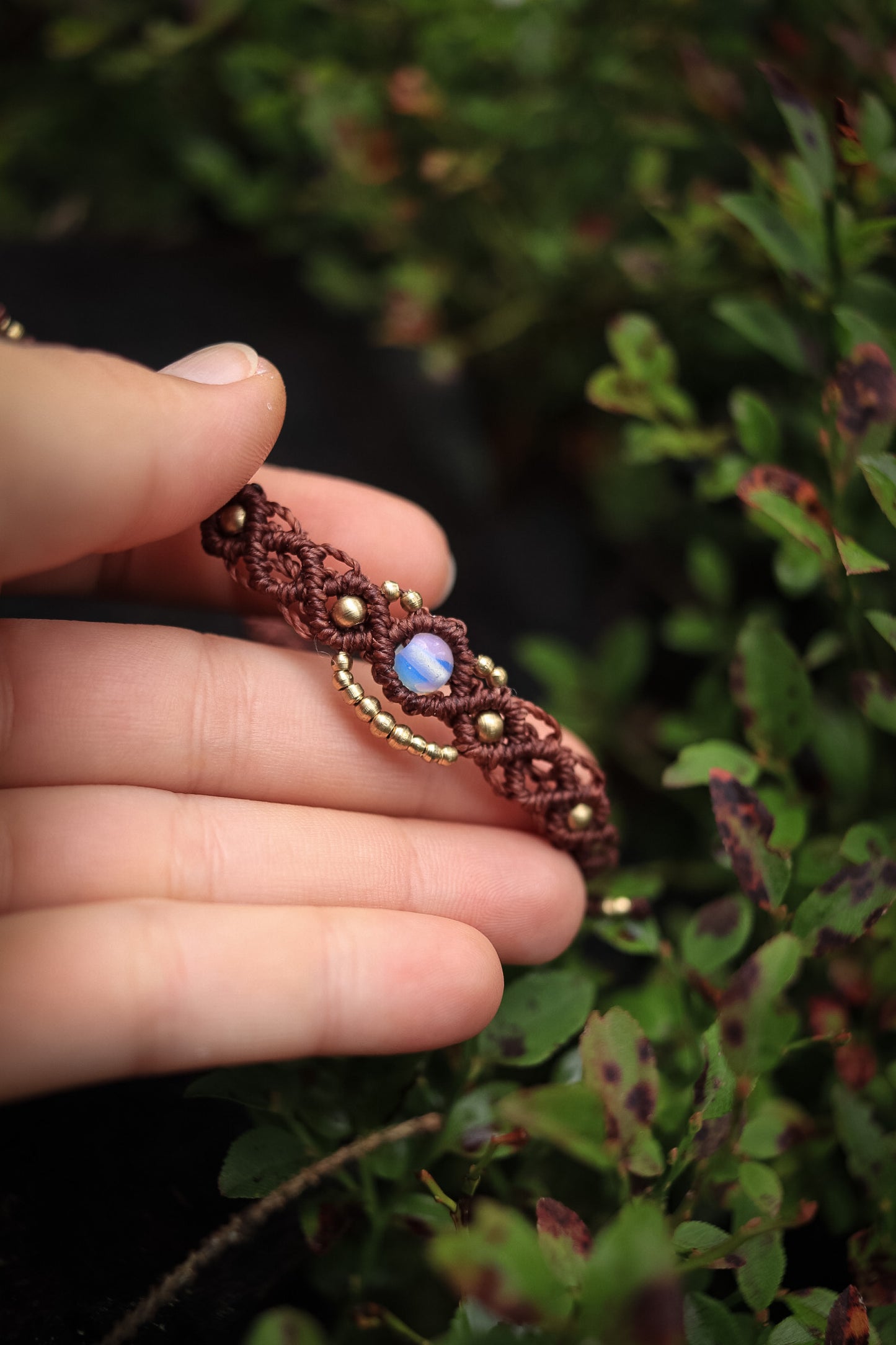 Opalith Messing Armband