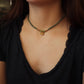grüner Jade & Messing Choker