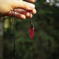 Roter Aura Quartz Halskette