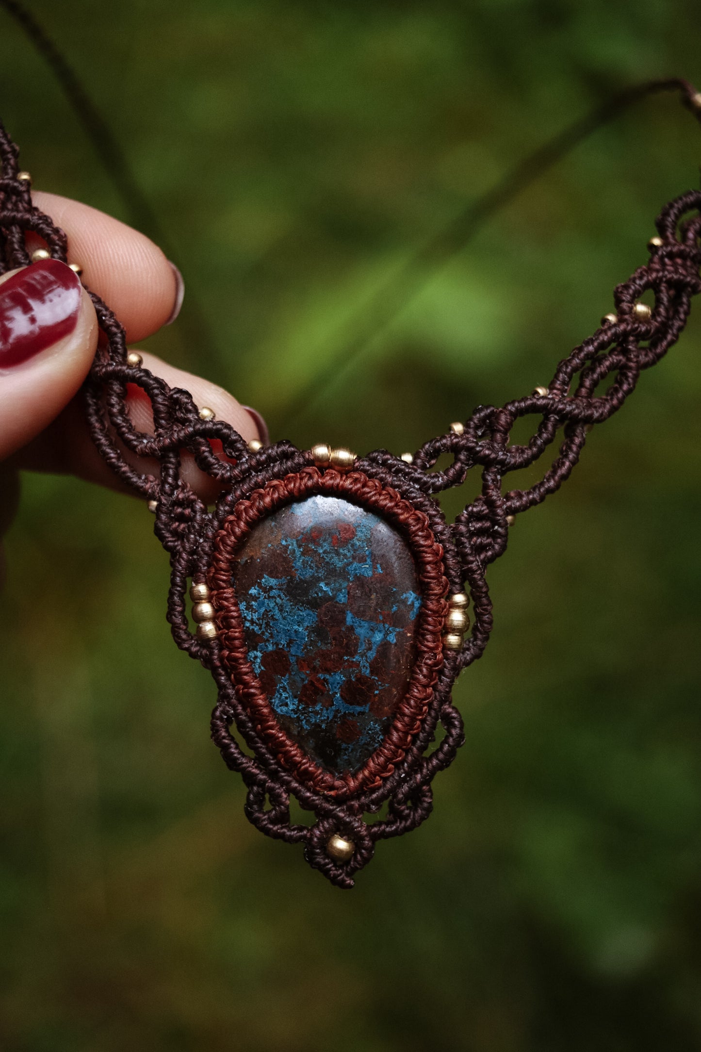 Azurit Choker Halskette